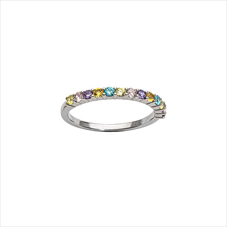 SIGO Ring 925 Silber multicolor Größe 50