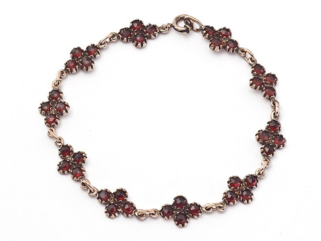 Armband Granat 925
