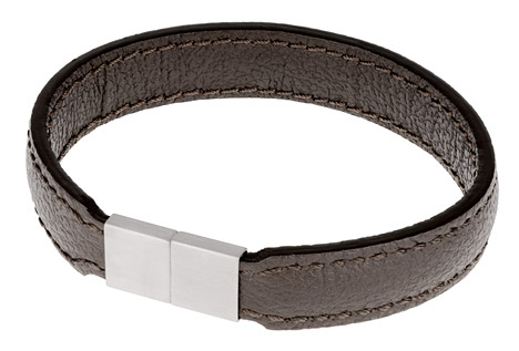 Ernstes Design Armband Leder braun mit Magnetverschluss