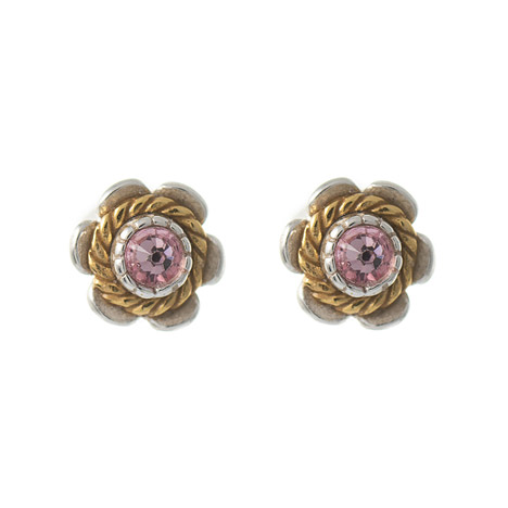 Ohrstecker 925 Silber Trachtenschmuck Zirkonia rosa