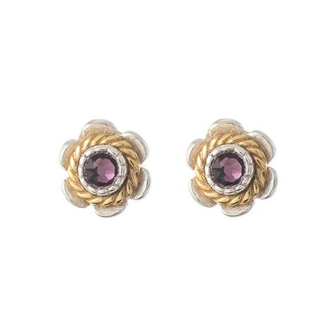 Ohrstecker 925 Silber Trachtenschmuck Zirkonia lila