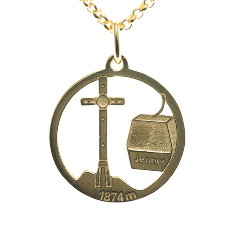 Goettgen Anhänger Jenner 925 Silber vergoldet mit Kette 45 cm