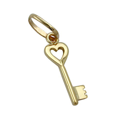 Herzen günstig Kaufen-SIGO Anhänger, Herz Schlüssel, Gold 375. SIGO Anhänger, Herz Schlüssel, Gold 375 <![CDATA[Ist das der Schlüssel zu Ihrem Herzen? Sehr schön gearbeiteter Anhänger Schlüssel 14x5mm in bester Juwelierqualität mit herzförmigem Griff 