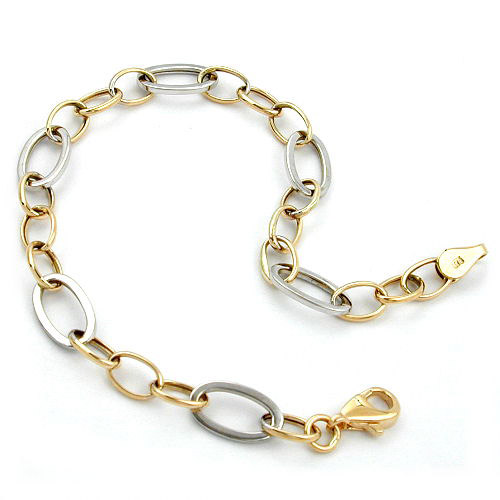 SIGO Armband, Ankerkette oval, Gold 375