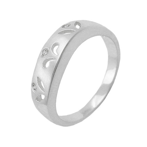 SIGO Ring, matt, mit 3x Zirkonia, 925