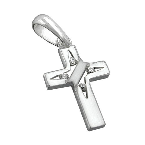 SIGO Anhänger, Kreuz mit Zirkonia Silber 925