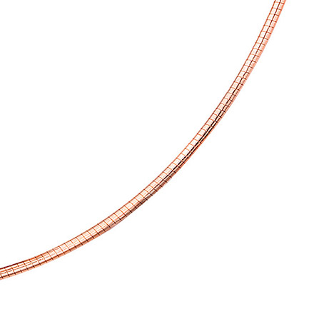 Halsreif 585 Rotgold 1 mm 42 cm Gold Kette Halskette Rotgoldhalsreif Karabiner