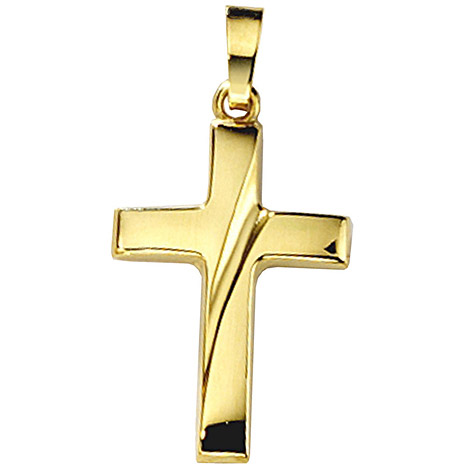 SIGO Anhänger Kreuz 333 Gold Gelbgold Kreuzanhänger Goldkreuz