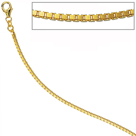 SIGO Venezianerkette 585 Gelbgold diamantiert 2 mm 60 cm Gold Kette Goldkette