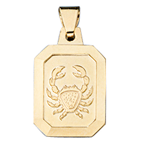 SIGO Anhänger Sternzeichen Krebs 333 Gold Gelbgold matt Sternzeichenanhänger