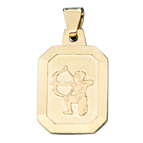 SIGO Anhänger Sternzeichen Schütze 333 Gold Gelbgold matt Sternzeichenanhänger