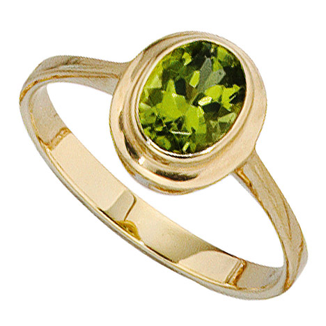 Ring günstig Kaufen-SIGO Damen Ring 585 Gold Gelbgold 1 Peridot grün Goldring. SIGO Damen Ring 585 Gold Gelbgold 1 Peridot grün Goldring <![CDATA[Damenring, 585/- Gelbgold, 1 Peridot (ca. 3,0 g), Breite ca. 10,6 mm, Tiefe ca. 5,6 mm(Colfem) Weitere Kategorien: Edel