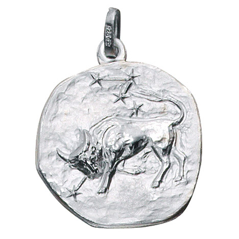 SIGO Anhänger Sternzeichen Stier 925 Sterling Silber matt Sternzeichenanhänger