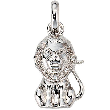 SIGO Anhänger Sternzeichen Löwe 925 Sterling Silber mit Zirkonia Sternzeichenanhänger