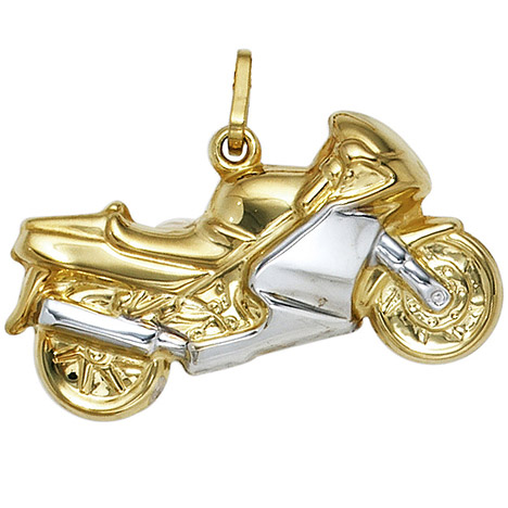 Gold H günstig Kaufen-SIGO Anhänger Motorrad 333 Gold Gelbgold bicolor. SIGO Anhänger Motorrad 333 Gold Gelbgold bicolor <![CDATA[Anhänger Motorrad , 333/- Gelbgold, teilrhodiniert (ca. 1,2 g) (ohne Kette), Höhe ca. 14,4 mm, Breite ca. 26,9 mm, Tiefe ca. 6,6 mm(Col