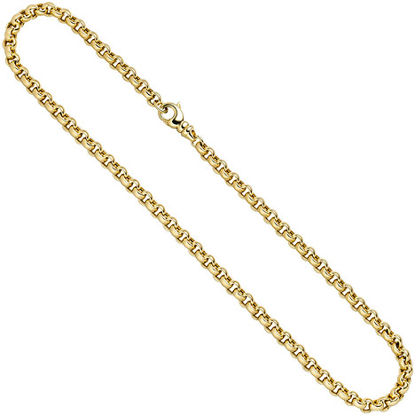 SIGO Erbskette 585 Gelbgold 6,1 mm 45 cm Gold Kette Halskette Goldkette Karabiner