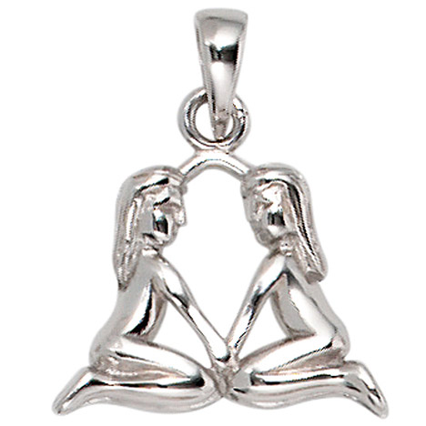 SIGO Anhänger Sternzeichen Zwilling 925 Sterling Silber Sternzeichenanhänger