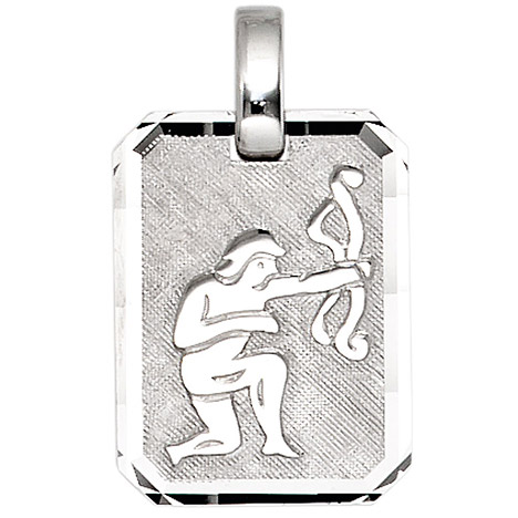 SIGO Anhänger Sternzeichen Schütze 925 Sterling Silber matt Sternzeichenanhänger