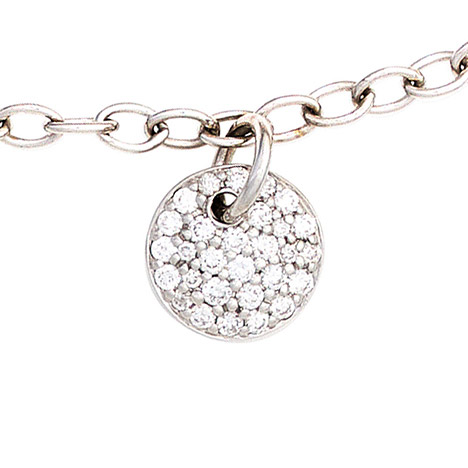 SIGO Armband 585 Gold Weißgold 29 Diamanten Brillanten 18,5 cm Weißgoldarmband