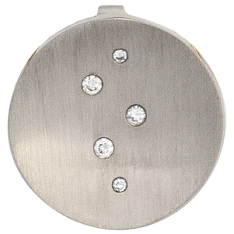SIGO Anhänger rund 950 Platin matt 5 Diamanten Brillanten 0,05ct. Platinanhänger