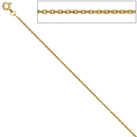 SIGO Ankerkette 333 Gelbgold 1,6 mm 40 cm Gold Kette Halskette Goldkette Federring