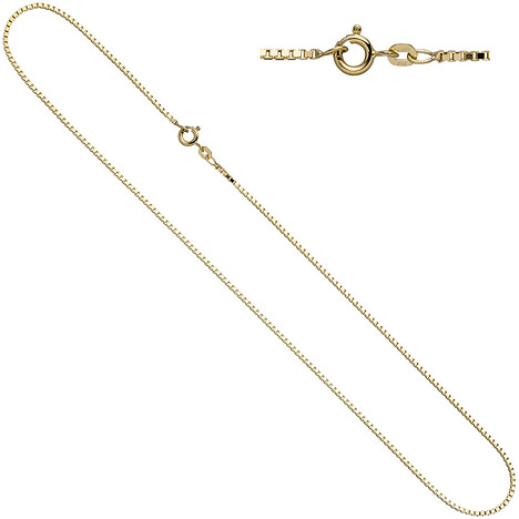 SIGO Venezianerkette 585 Gelbgold 1,0 mm 40 cm Gold Kette Halskette Goldkette