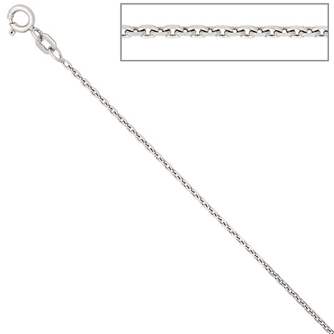 SIGO Ankerkette 925 Silber 1,5 mm 50 cm Halskette Kette Silberkette Federring