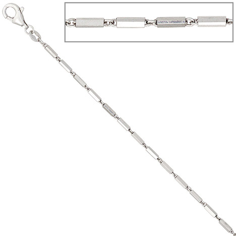 SIGO Gliederkette 925 Silber 1,4 mm 50 cm Halskette Kette Silberkette Karabiner