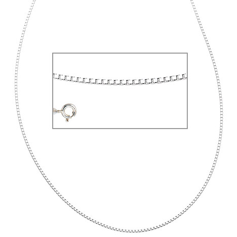 SIGO Venezianerkette 925 Sterling Silber 1,2 mm 50 cm Halskette Kette Silberkette