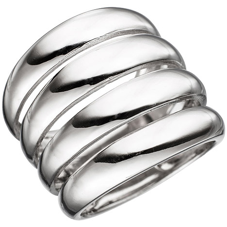 SIGO Damen Ring breit 925 Sterling Silber rhodiniert Silberring