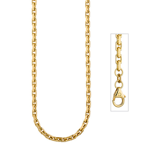 SIGO Ankerkette 333 Gold Gelbgold diamantiert 3 mm 50 cm Kette Halskette Goldkette