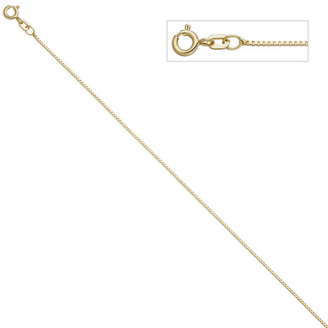 SIGO Venezianerkette 925 Sterling Silber gold vergoldet 0,9 mm 42 cm Kette Halskette