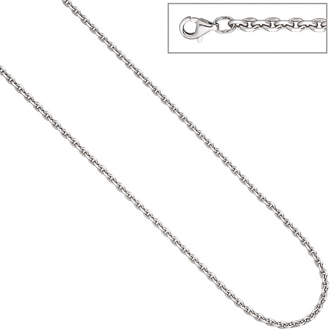 SIGO Ankerkette 925 Silber diamantiert 3,4 mm 55 cm Kette Halskette Silberkette