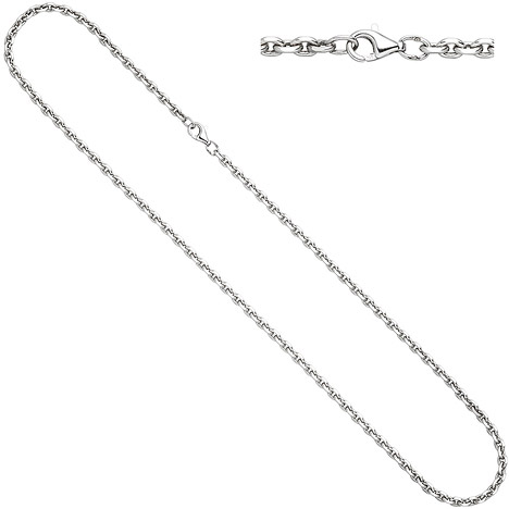 SIGO Ankerkette 925 Silber diamantiert 3,9 mm 55 cm Kette Halskette Silberkette