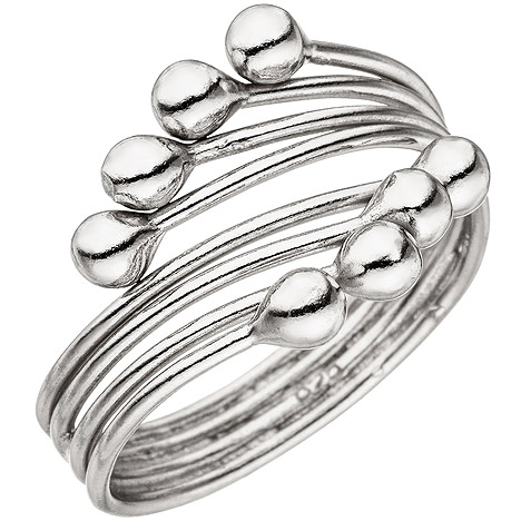 SIGO Damen Ring 4-reihig 925 Sterling Silber Silberring