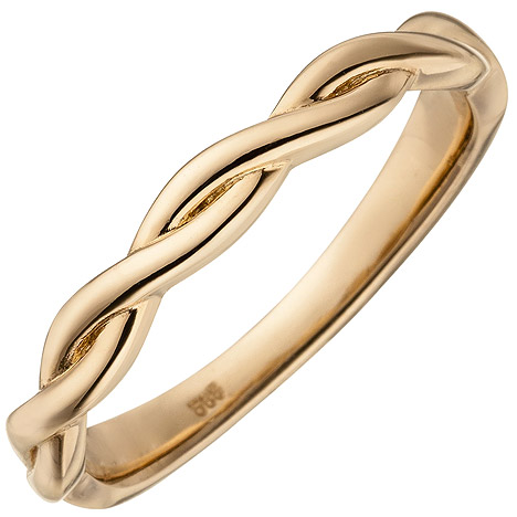 SIGO Damen Ring geflochten 585 Gold Rotgold Rotgoldring