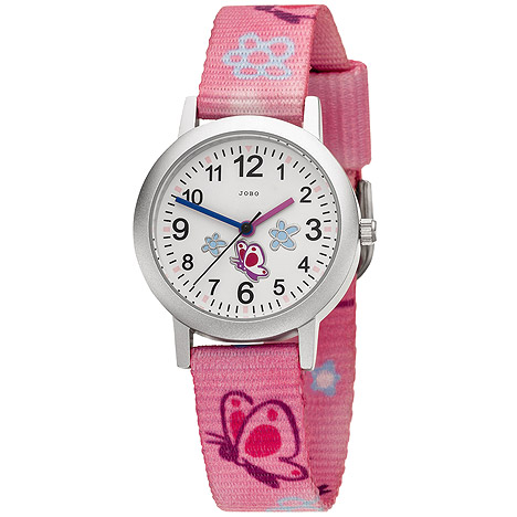 JOBO - Kinder Armbanduhr Schmetterling pink rosa Quarz Analog Aluminium  Kinderuhr - GOETTGEN - Die Schmuck Profis