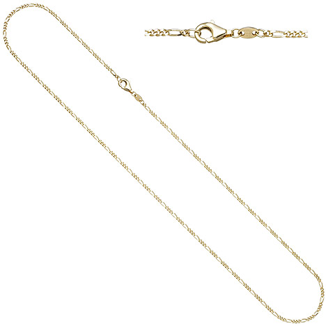 SIGO Figarokette 333 Gold Gelbgold diamantiert 1,7 mm 45 cm Kette Halskette Goldkette