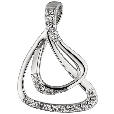 SIGO Anhänger 925 Sterling Silber 20 Zirkonia Silberanhänger