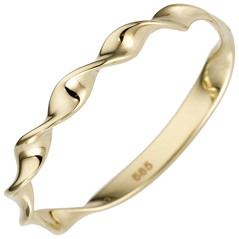 Ring in günstig Kaufen-SIGO Damen Ring gedreht 585 Gold Gelbgold Goldring. SIGO Damen Ring gedreht 585 Gold Gelbgold Goldring <![CDATA[Damenring aus 14 Karat (585) Gelbgold, Breite ca. 2,2 mm, Tiefe ca. 2 mm, Gewicht ca. 0,9 g * Bitte beachten Sie die Maße! Auf dem Foto kann d