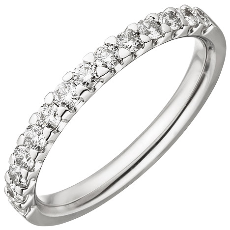 SIGO Damen Ring 585 Gold Weißgold 14 Diamanten Brillanten 0,56 ct. Diamantring