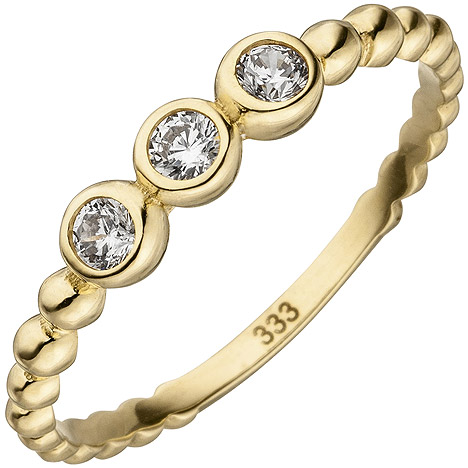 SIGO - Ohrstecker Stern - Schmuck Profis 2 Diamanten GOETTGEN matt Brillanten Die Ohrringe - Gold 585 Gelbgold
