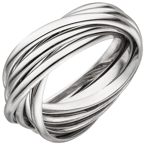 SIGO Damen Ring verschlungen 925 Sterling Silber Silberring