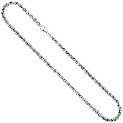 SIGO Kordelkette 925 Silber massiv 45 cm Kette Halskette Silberkette Karabiner