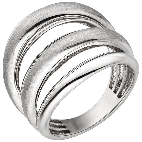SIGO Damen Ring mehrreihig 925 Sterling Silber Silberring
