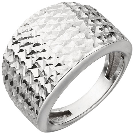 SIGO Damen Ring breit 925 Sterling Silber mit Struktur Silberring