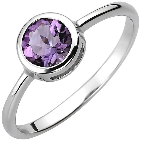 SIGO Damen Ring 925 Sterling Silber 1 Amethyst lila violett Silberring
