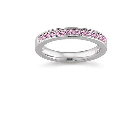 Laura Coon Ring 925 Silber Zirkonia Pink, 54 / 17,2