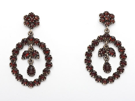 Ohrringe Granat 925