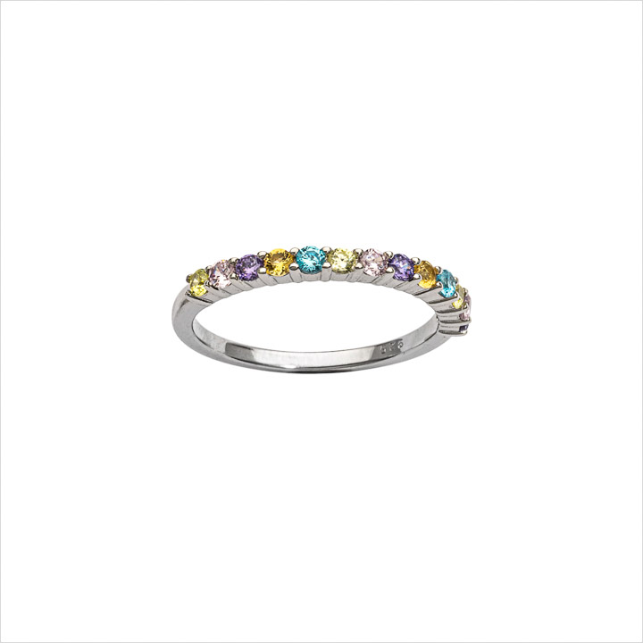 Ring 925 Silber multicolor Größe 52